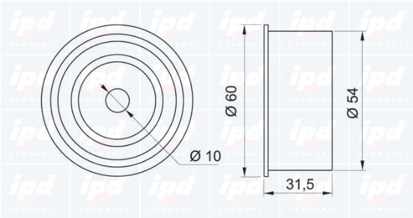 IPD kreipiantysis skriemulys, paskirstymo diržas 15-3151