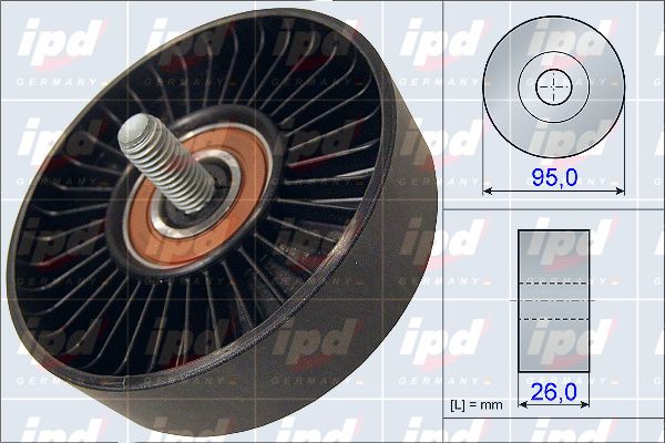 IPD Паразитный / ведущий ролик, поликлиновой ремень 15-3993