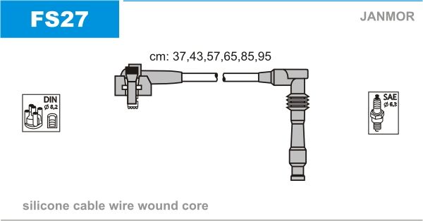 JANMOR uždegimo laido komplektas FS27