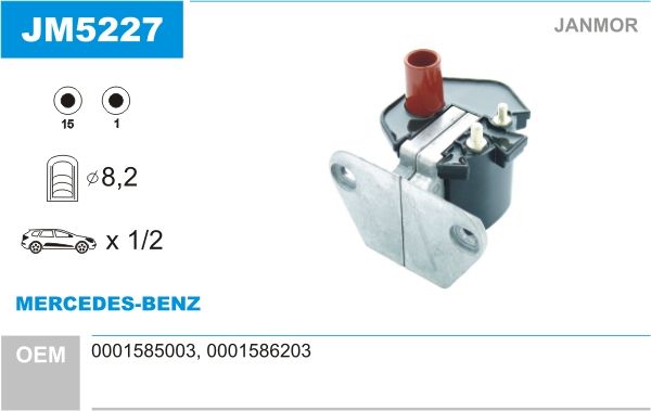 JANMOR Катушка зажигания JM5227