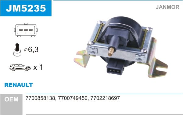 JANMOR Катушка зажигания JM5235