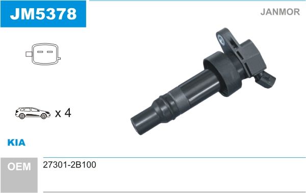 JANMOR Катушка зажигания JM5378