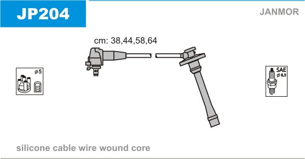 JANMOR Комплект проводов зажигания JP204