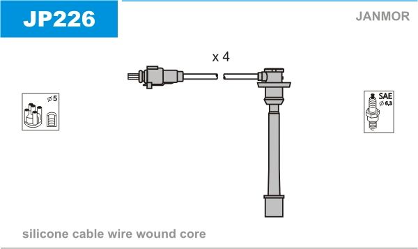 JANMOR Комплект проводов зажигания JP226
