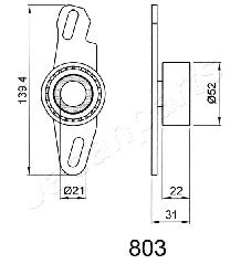 JAPANPARTS įtempiklis, paskirstymo diržas BE-803