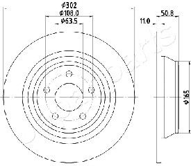 JAPANPARTS Тормозной диск DP-0310