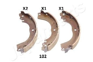 JAPANPARTS stabdžių trinkelių komplektas GF-102AF