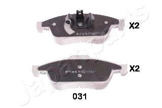 JAPANPARTS stabdžių trinkelių rinkinys, diskinis stabdys PA-031AF