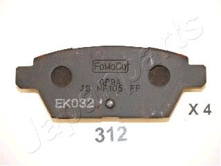 JAPANPARTS Комплект тормозных колодок, дисковый тормоз PP-312AF