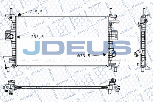 JDEUS Радиатор, охлаждение двигателя 012M38