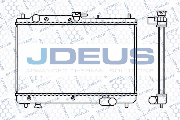 JDEUS Радиатор, охлаждение двигателя 016N11