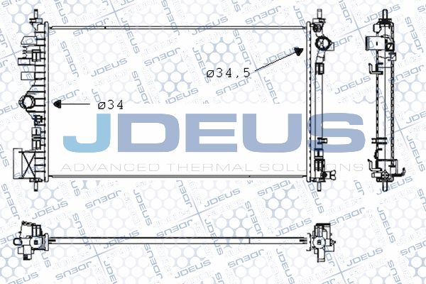 JDEUS radiatorius, variklio aušinimas 020M67