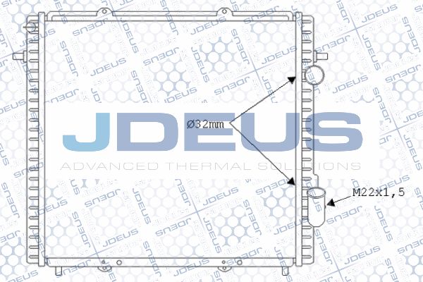 JDEUS Радиатор, охлаждение двигателя 023B46A