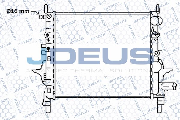 JDEUS radiatorius, variklio aušinimas 023M68