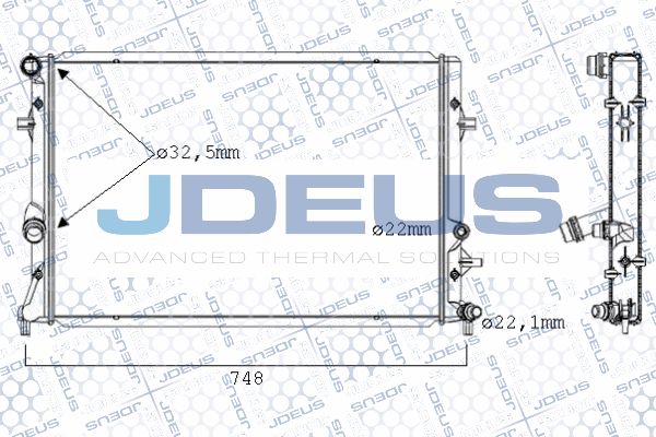 JDEUS radiatorius, variklio aušinimas 030M55