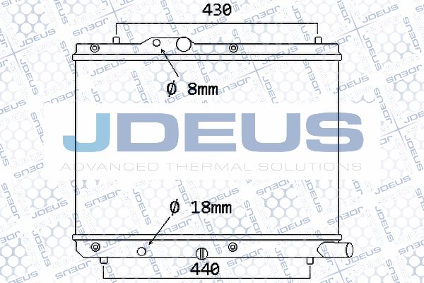 JDEUS Радиатор, охлаждение двигателя 042M20