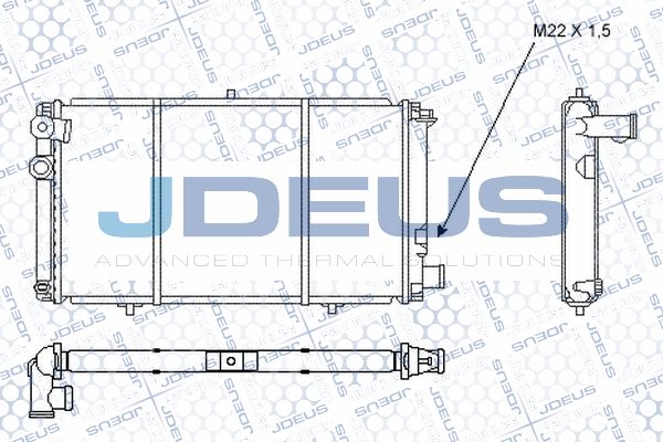 JDEUS Радиатор, охлаждение двигателя RA0070010