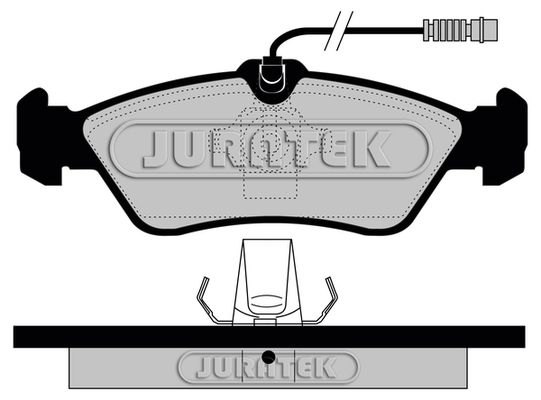 JURATEK stabdžių trinkelių rinkinys, diskinis stabdys JCP1045