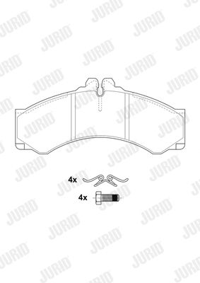 JURID Комплект тормозных колодок, дисковый тормоз 2907604530