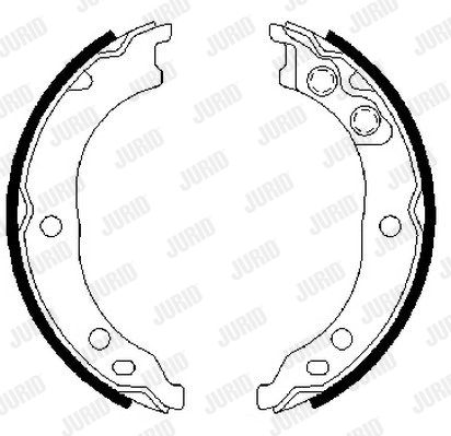 JURID Комплект тормозных колодок, стояночная тормозная с 362466J