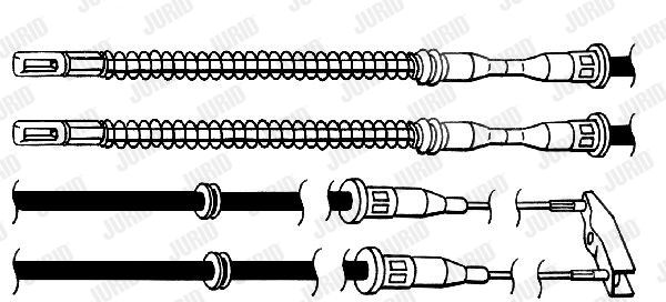 JURID Тросик, cтояночный тормоз 432103J