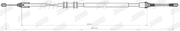 JURID Тросик, cтояночный тормоз 432857J