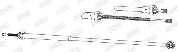 JURID Тросик, cтояночный тормоз 434542J