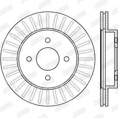 JURID Тормозной диск 562424J