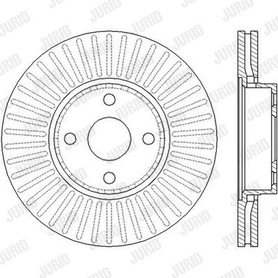 JURID Тормозной диск 562436J