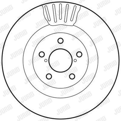 JURID Тормозной диск 562677JC