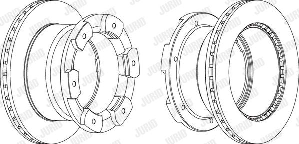 JURID Тормозной диск 562805JC