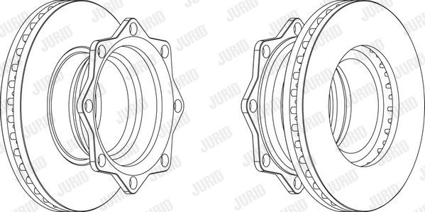 JURID Тормозной диск 569002J