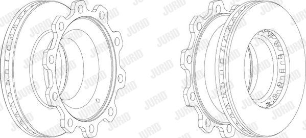 JURID Тормозной диск 569143J