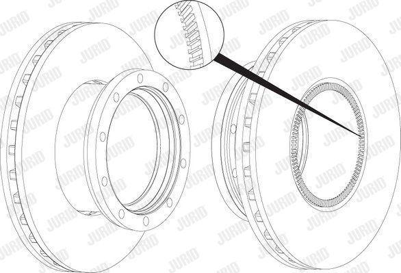 JURID Тормозной диск 569155J