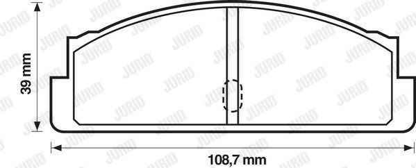 JURID stabdžių trinkelių rinkinys, diskinis stabdys 571226J