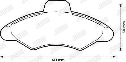 JURID Комплект тормозных колодок, дисковый тормоз 571726D