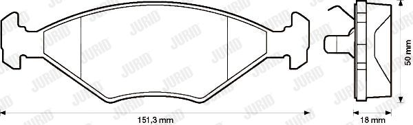 JURID Комплект тормозных колодок, дисковый тормоз 571916J