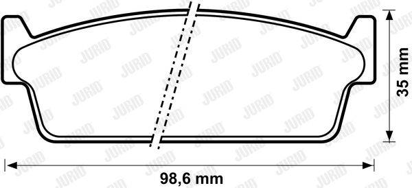 JURID stabdžių trinkelių rinkinys, diskinis stabdys 572152J