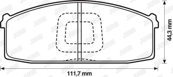 JURID stabdžių trinkelių rinkinys, diskinis stabdys 572232J