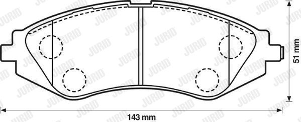 JURID stabdžių trinkelių rinkinys, diskinis stabdys 572403J