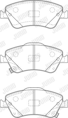 JURID Комплект тормозных колодок, дисковый тормоз 572524J