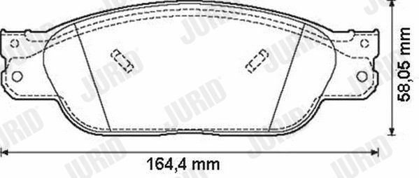 JURID Комплект тормозных колодок, дисковый тормоз 573023JC