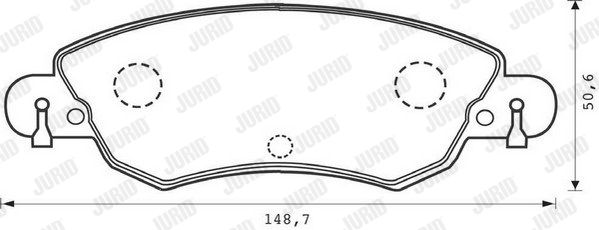 JURID stabdžių trinkelių rinkinys, diskinis stabdys 573026JC