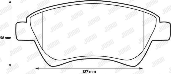 JURID Комплект тормозных колодок, дисковый тормоз 573124JC