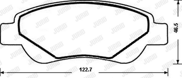 JURID stabdžių trinkelių rinkinys, diskinis stabdys 573135JC