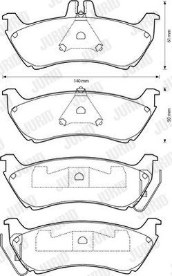 JURID Комплект тормозных колодок, дисковый тормоз 573148J