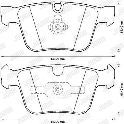JURID Комплект тормозных колодок, дисковый тормоз 573232J