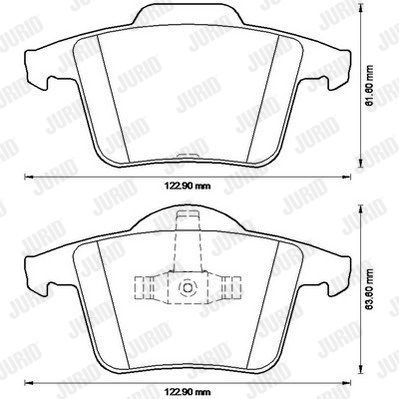JURID Комплект тормозных колодок, дисковый тормоз 573236J