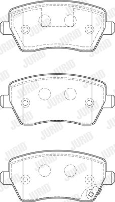 JURID Комплект тормозных колодок, дисковый тормоз 573255J
