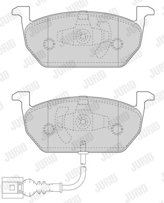 JURID Комплект тормозных колодок, дисковый тормоз 573606J